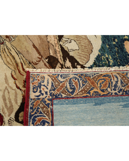 Tabriz 3' 8" X 2' 10" Hand Knotted Wool Rug 3' 8" X 2' 10" (112 X 86) / Ivory / Wool