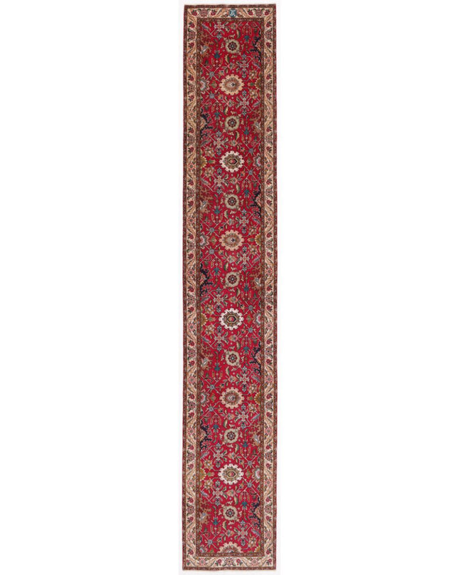 Tabriz 2' 7" X 15' 4" Hand Knotted Wool Rug 2' 7" X 15' 4" (79 X 467) / Red / Wool