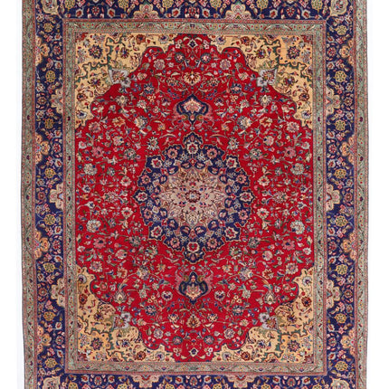 Tabriz 10' 1" X 13' 0" Hand Knotted Wool Rug 10' 1" X 13' 0" (307 X 396) / Red / Wool