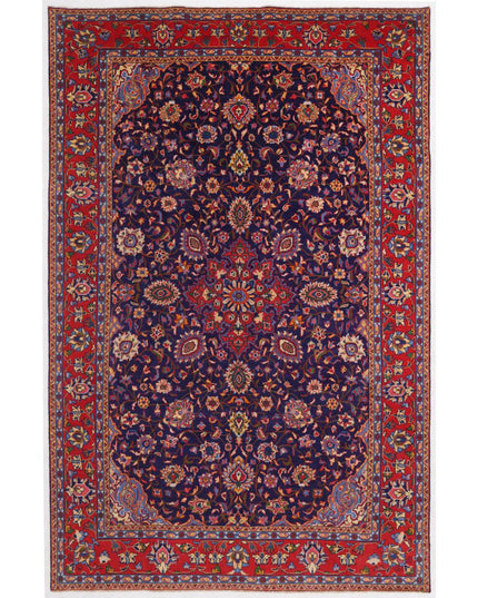 Tabriz 7' 1" X 10' 10" Hand Knotted Wool Rug 7' 1" X 10' 10" (216 X 330) / Blue / Wool