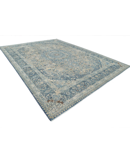 Tabriz 11' 1" X 14' 9" Hand Knotted Wool Rug 11' 1" X 14' 9" (338 X 450) / Taupe / Wool