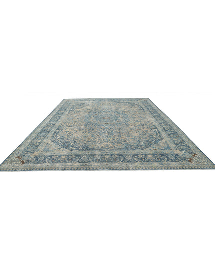 Tabriz 11' 1" X 14' 9" Hand Knotted Wool Rug 11' 1" X 14' 9" (338 X 450) / Taupe / Wool
