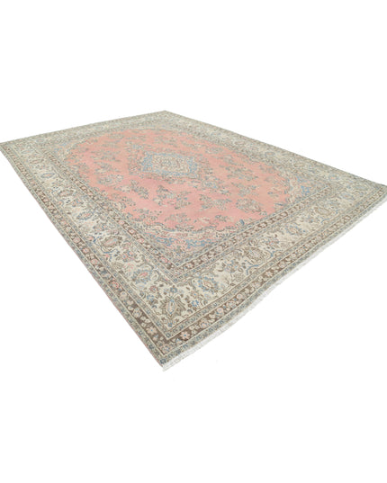 Tabriz 10' 0" X 13' 8" Hand Knotted Wool Rug 10' 0" X 13' 8" (305 X 417) / Pink / Wool
