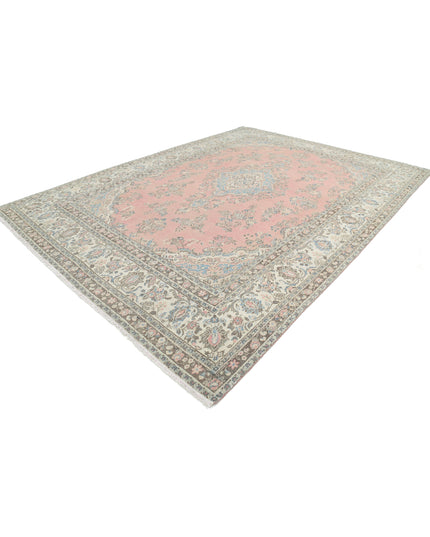 Tabriz 10' 0" X 13' 8" Hand Knotted Wool Rug 10' 0" X 13' 8" (305 X 417) / Pink / Wool