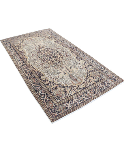 Tabriz 4' 6" X 8' 0" Hand Knotted Wool Rug 4' 6" X 8' 0" (137 X 244) / Ivory / Wool