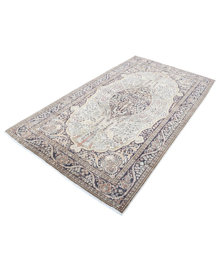 Tabriz 4' 6" X 8' 0" Hand Knotted Wool Rug 4' 6" X 8' 0" (137 X 244) / Ivory / Wool