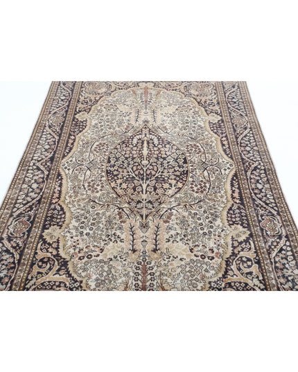 Tabriz 4' 6" X 8' 0" Hand Knotted Wool Rug 4' 6" X 8' 0" (137 X 244) / Ivory / Wool