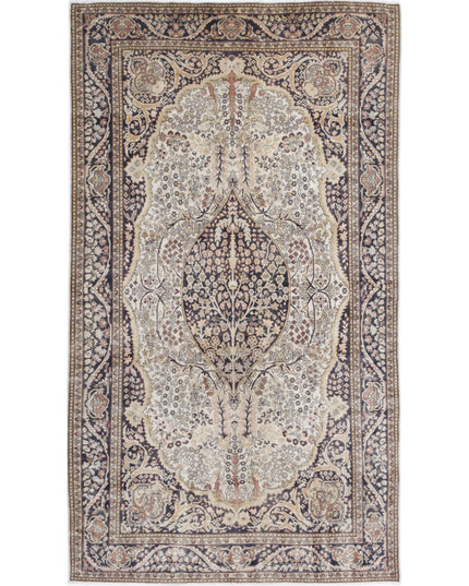 Tabriz 4' 6" X 8' 0" Hand Knotted Wool Rug 4' 6" X 8' 0" (137 X 244) / Ivory / Wool