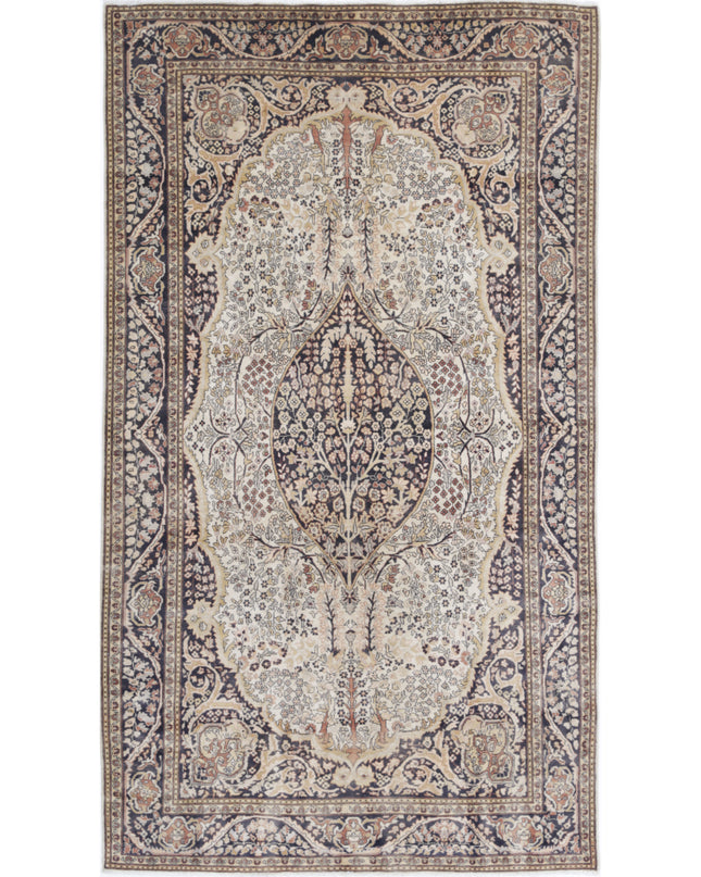 Tabriz 4' 6" X 8' 0" Hand Knotted Wool Rug 4' 6" X 8' 0" (137 X 244) / Ivory / Wool