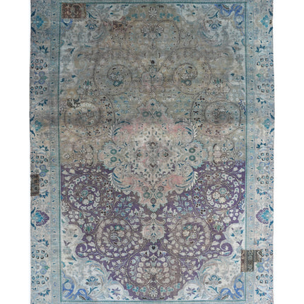 Tabriz 6' 0" X 8' 11" Hand Knotted Wool Rug 6' 0" X 8' 11" (183 X 272) / Grey / Wool