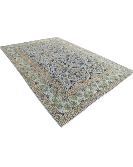 Tabriz 8' 1" X 11' 9" Hand Knotted Wool Rug 8' 1" X 11' 9" (246 X 358) / Grey / Wool