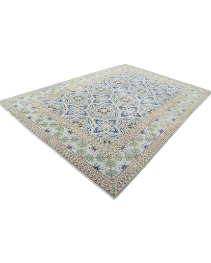 Tabriz 8' 1" X 11' 9" Hand Knotted Wool Rug 8' 1" X 11' 9" (246 X 358) / Grey / Wool