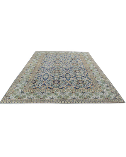 Tabriz 8' 1" X 11' 9" Hand Knotted Wool Rug 8' 1" X 11' 9" (246 X 358) / Grey / Wool