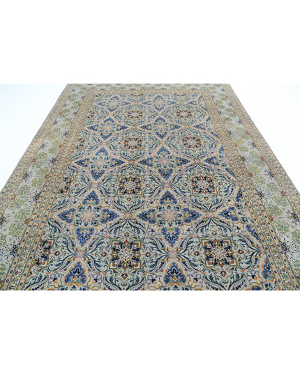 Tabriz 8' 1" X 11' 9" Hand Knotted Wool Rug 8' 1" X 11' 9" (246 X 358) / Grey / Wool