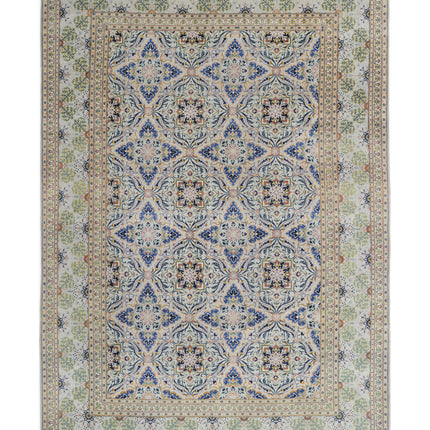 Tabriz 8' 1" X 11' 9" Hand Knotted Wool Rug 8' 1" X 11' 9" (246 X 358) / Grey / Wool