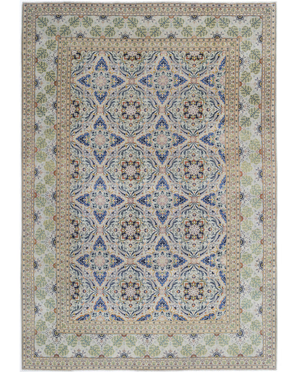 Tabriz 8' 1" X 11' 9" Hand Knotted Wool Rug 8' 1" X 11' 9" (246 X 358) / Grey / Wool