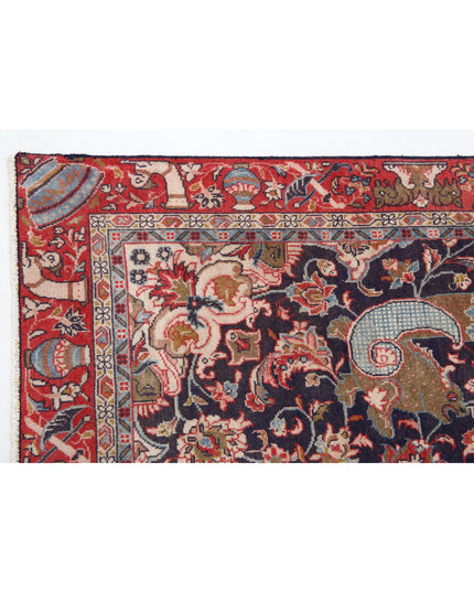 Tabriz 3' 3" X 6' 10" Hand Knotted Wool Rug 3' 3" X 6' 10" (99 X 208) / Blue / Wool