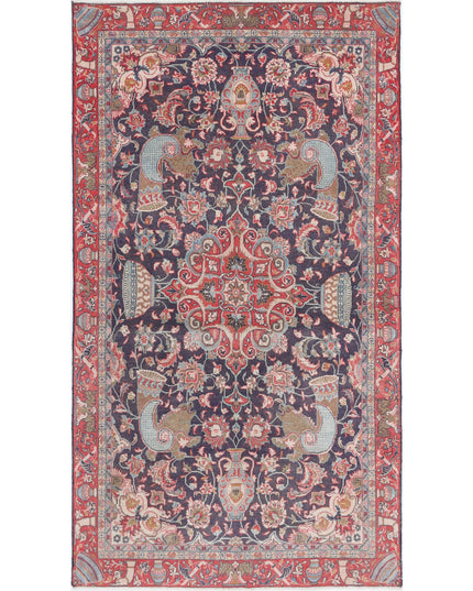 Tabriz 3' 3" X 6' 10" Hand Knotted Wool Rug 3' 3" X 6' 10" (99 X 208) / Blue / Wool