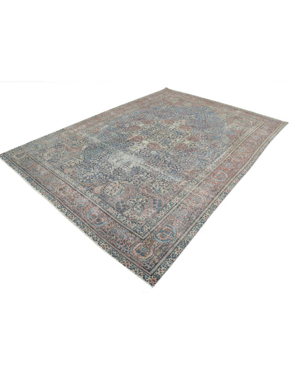 Tabriz 8' 2" X 11' 2" Hand Knotted Wool Rug 8' 2" X 11' 2" (249 X 340) / Blue / Wool