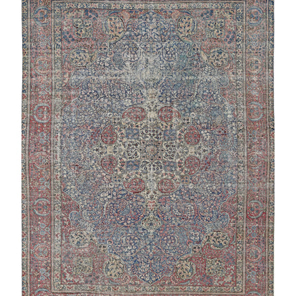 Tabriz 8' 2" X 11' 2" Hand Knotted Wool Rug 8' 2" X 11' 2" (249 X 340) / Blue / Wool