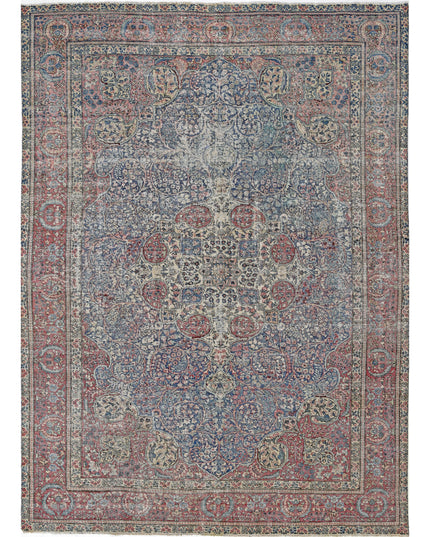 Tabriz 8' 2" X 11' 2" Hand Knotted Wool Rug 8' 2" X 11' 2" (249 X 340) / Blue / Wool