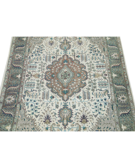 Tabriz 3' 2" X 5' 0" Hand Knotted Wool Rug 3' 2" X 5' 0" (97 X 152) / Ivory / Wool