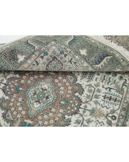 Tabriz 3' 2" X 5' 0" Hand Knotted Wool Rug 3' 2" X 5' 0" (97 X 152) / Ivory / Wool