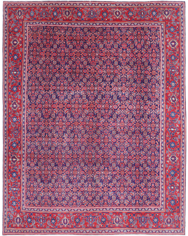 Tabriz 9' 7" X 12' 7" Hand Knotted Wool Rug 9' 7" X 12' 7" (292 X 383) / Blue / Wool