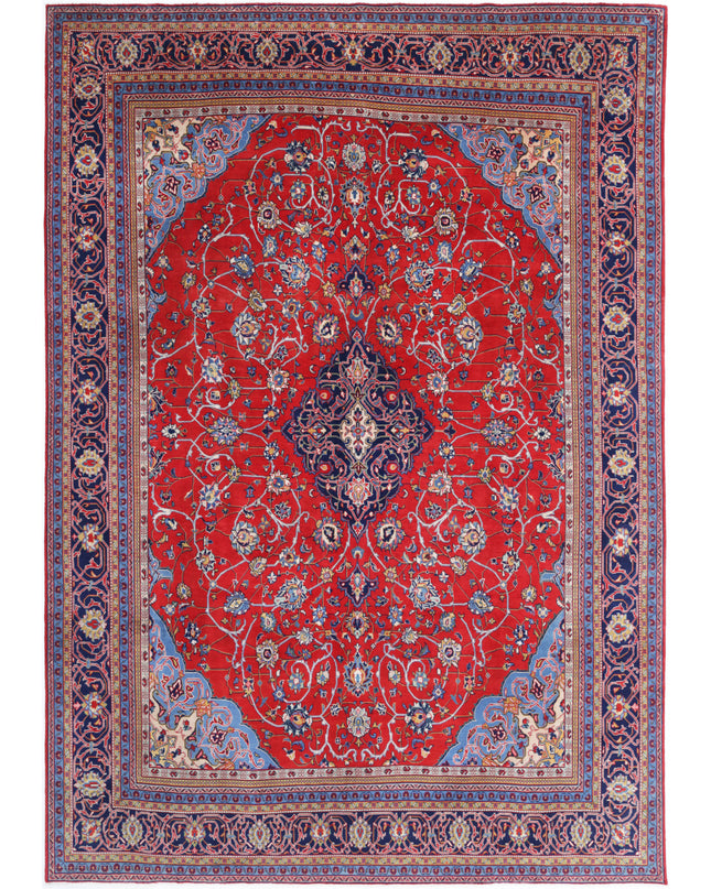 Tabriz 9' 9" X 14' 0" Hand Knotted Wool Rug 9' 9" X 14' 0" (297 X 427) / Red / Wool