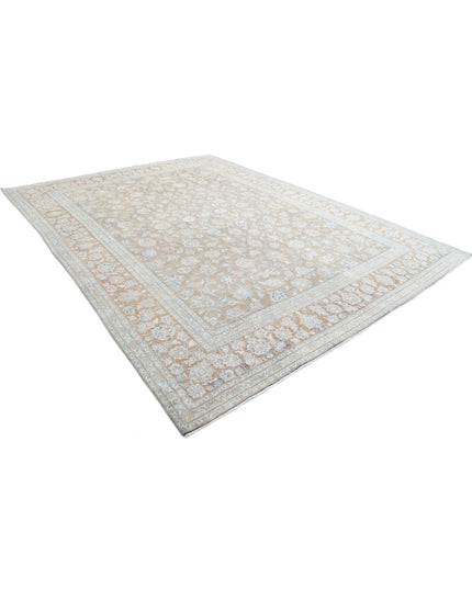 Tabriz 9' 9" X 13' 1" Hand Knotted Wool Rug 9' 9" X 13' 1" (297 X 399) / Taupe / Wool