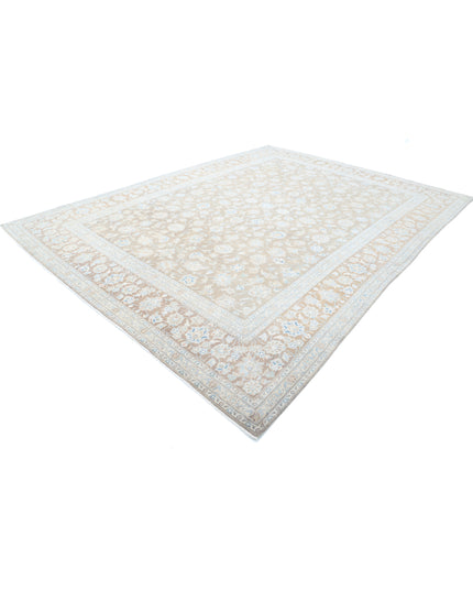 Tabriz 9' 9" X 13' 1" Hand Knotted Wool Rug 9' 9" X 13' 1" (297 X 399) / Taupe / Wool