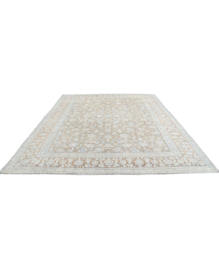 Tabriz 9' 9" X 13' 1" Hand Knotted Wool Rug 9' 9" X 13' 1" (297 X 399) / Taupe / Wool