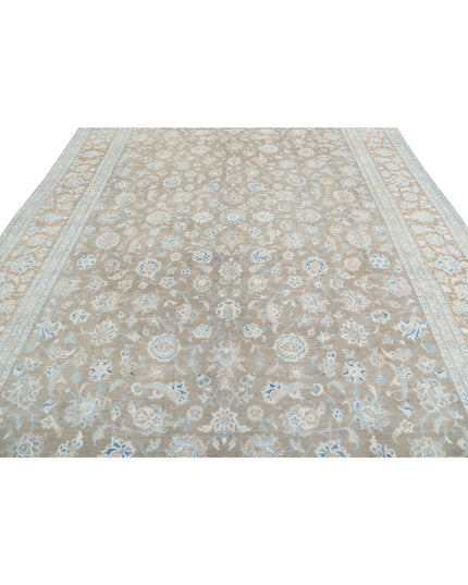 Tabriz 9' 9" X 13' 1" Hand Knotted Wool Rug 9' 9" X 13' 1" (297 X 399) / Taupe / Wool