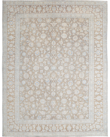 Tabriz 9' 9" X 13' 1" Hand Knotted Wool Rug 9' 9" X 13' 1" (297 X 399) / Taupe / Wool