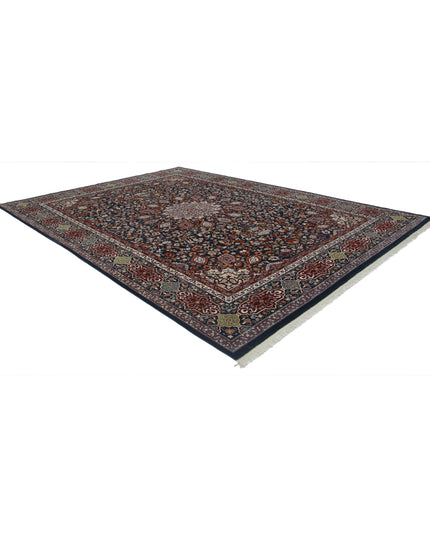 Tabriz 9' 11" X 13' 9" Hand Knotted Wool Rug 9' 11" X 13' 9" (302 X 419) / Blue / Wool