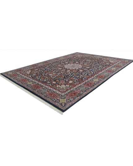 Tabriz 9' 11" X 13' 9" Hand Knotted Wool Rug 9' 11" X 13' 9" (302 X 419) / Blue / Wool