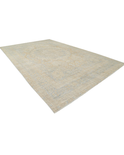 Tabriz 12' 4" X 19' 5" Hand Knotted Wool Rug 12' 4" X 19' 5" (376 X 592) / Taupe / Wool