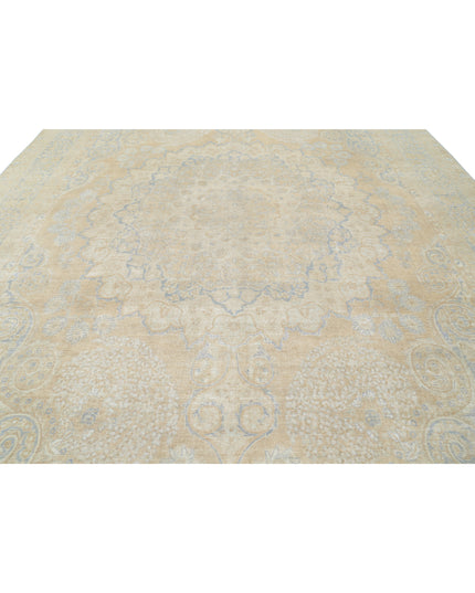 Tabriz 12' 4" X 19' 5" Hand Knotted Wool Rug 12' 4" X 19' 5" (376 X 592) / Taupe / Wool