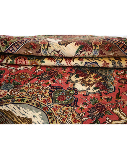 Tabriz 6' 8" X 10' 10" Hand Knotted Wool Rug 6' 8" X 10' 10" (203 X 330) / Pink / Wool