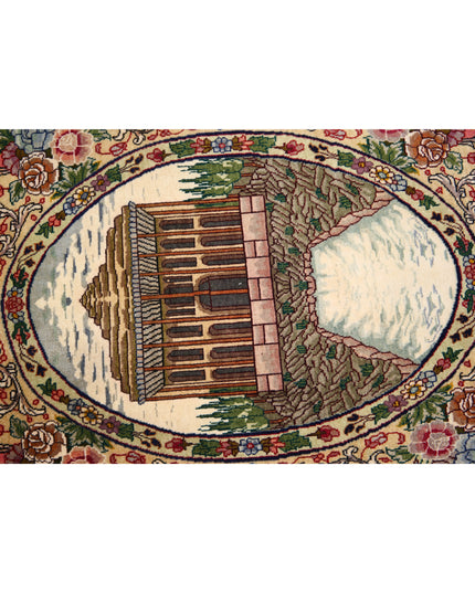 Tabriz 6' 8" X 10' 10" Hand Knotted Wool Rug 6' 8" X 10' 10" (203 X 330) / Pink / Wool