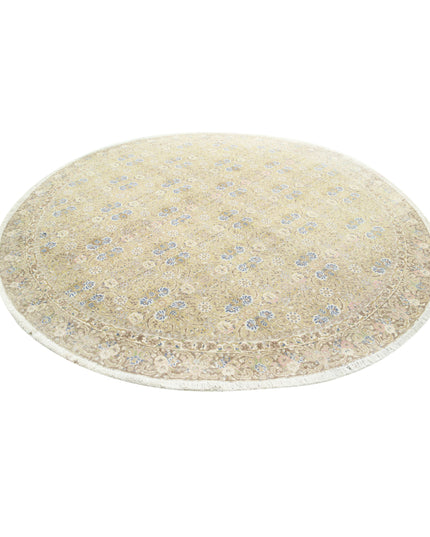 Tabriz 9' 2" X 9' 7" Hand Knotted Wool Rug 9' 2" X 9' 7" (280 X 292) / Green / Wool