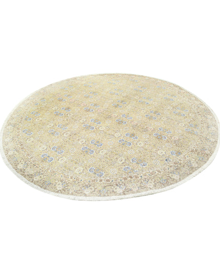 Tabriz 9' 2" X 9' 7" Hand Knotted Wool Rug 9' 2" X 9' 7" (280 X 292) / Green / Wool