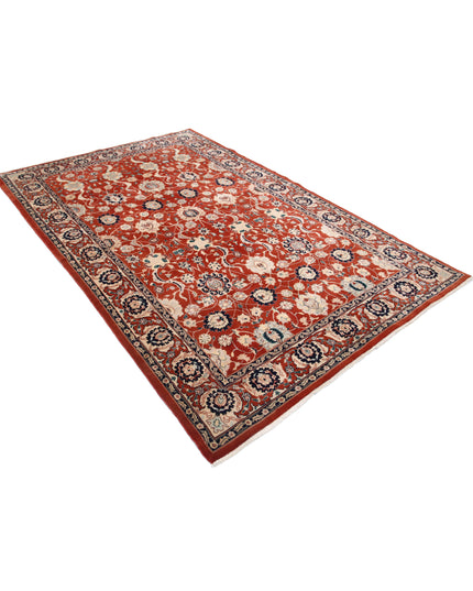 Tabriz 5' 8" X 8' 10" Hand Knotted Wool Rug 5' 8" X 8' 10" (173 X 269) / Red / Wool