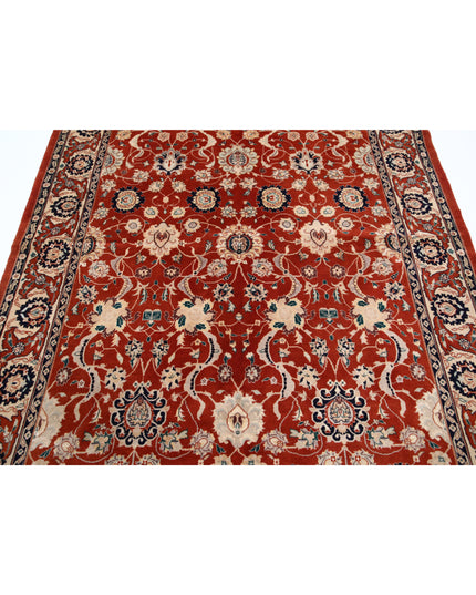 Tabriz 5' 8" X 8' 10" Hand Knotted Wool Rug 5' 8" X 8' 10" (173 X 269) / Red / Wool