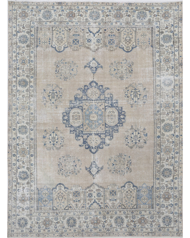 Tabriz 9' 8" X 13' 1" Hand Knotted Wool Rug 9' 8" X 13' 1" (295 X 399) / Taupe / Wool