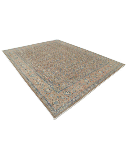 Tabriz 9' 7" X 12' 7" Hand Knotted Wool Rug 9' 7" X 12' 7" (292 X 383) / Taupe / Wool