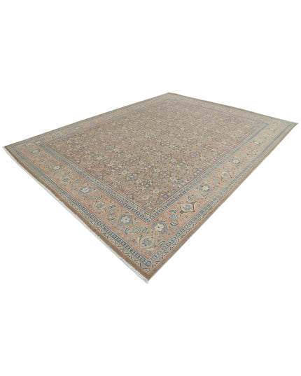 Tabriz 9' 7" X 12' 7" Hand Knotted Wool Rug 9' 7" X 12' 7" (292 X 383) / Taupe / Wool