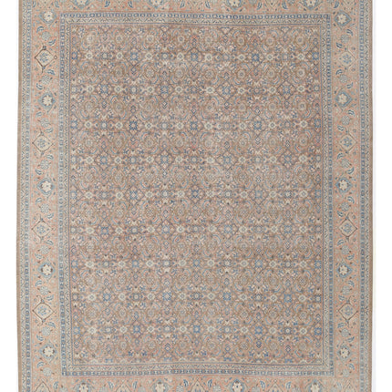 Tabriz 9' 7" X 12' 7" Hand Knotted Wool Rug 9' 7" X 12' 7" (292 X 383) / Taupe / Wool
