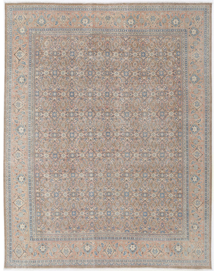 Tabriz 9' 7" X 12' 7" Hand Knotted Wool Rug 9' 7" X 12' 7" (292 X 383) / Taupe / Wool