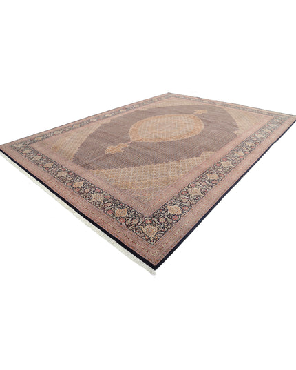 Tabriz 11' 5" X 15' 10" Hand Knotted Wool Rug 11' 5" X 15' 10" (348 X 482) / Black / Wool